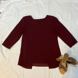 Maroon Ann Taylor blouse size S